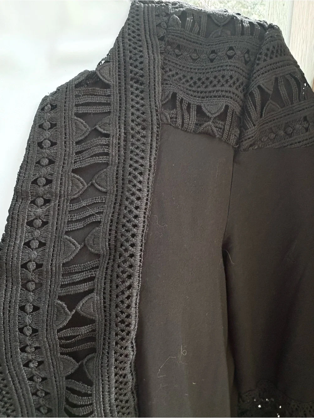 Tuckernuck Black Dress Pippa Fringe Lace Sz Medium 🖤